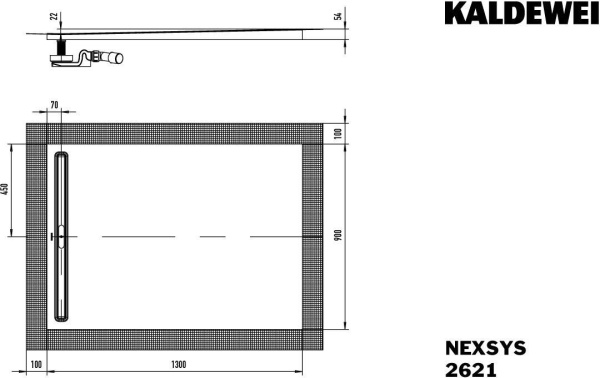 Душевой поддон Kaldewei Nexsys (90х130) 412146300001